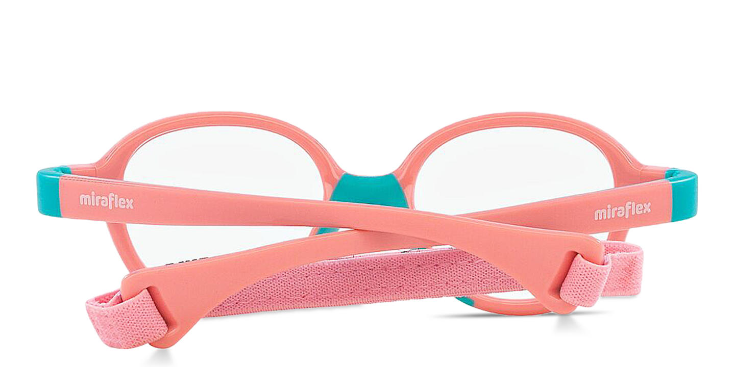 Mira Flex Kids Round Eyeglasses in Light Pink – Product Photo 3