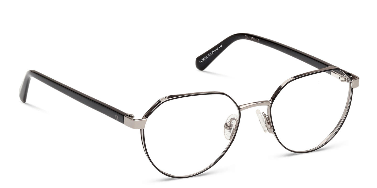 Guess Logo Irregular Eyeglasses in Black – Product Photo 3