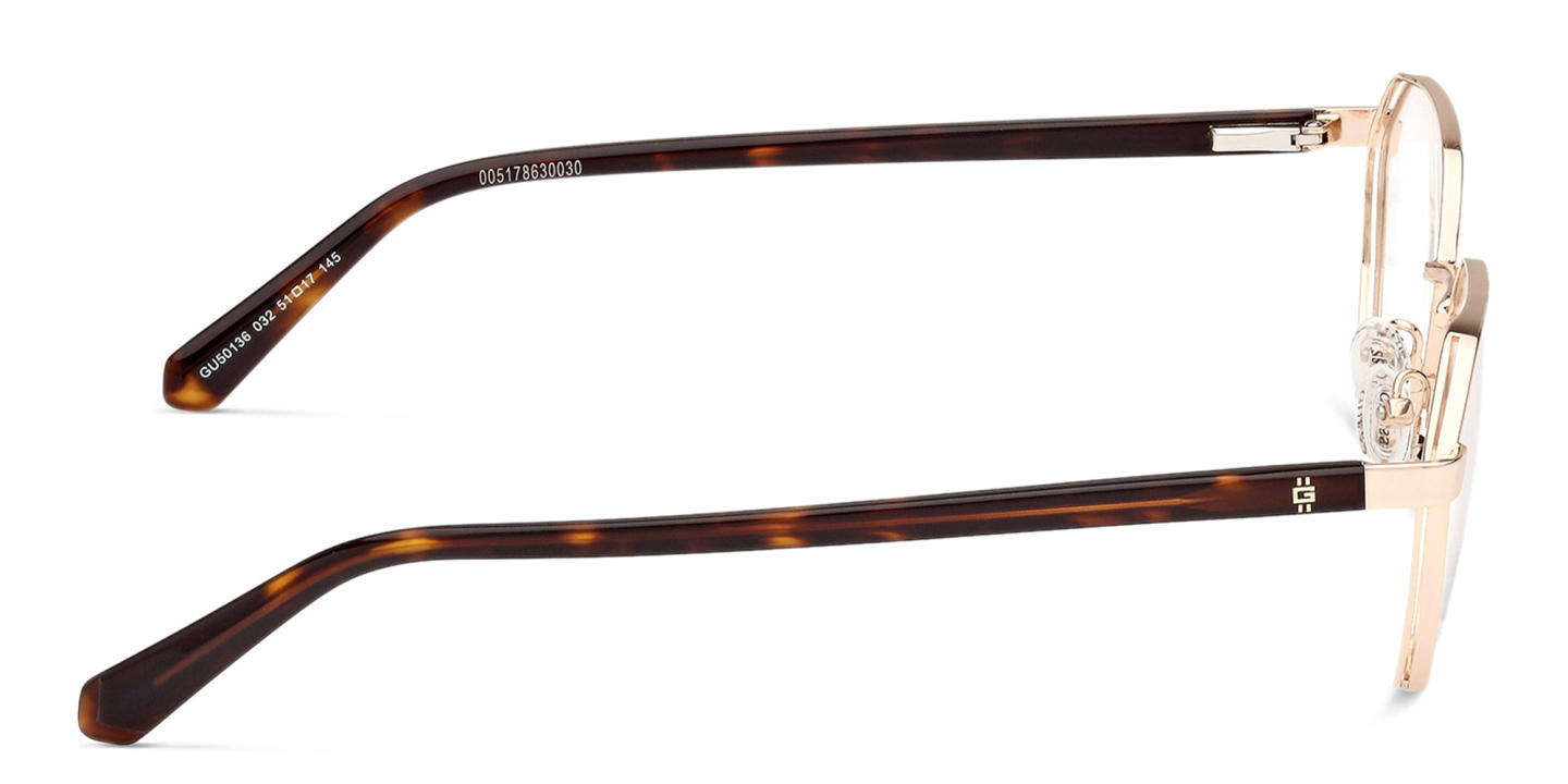 Guess Logo Irregular Eyeglasses in Gold – Product Photo 2
