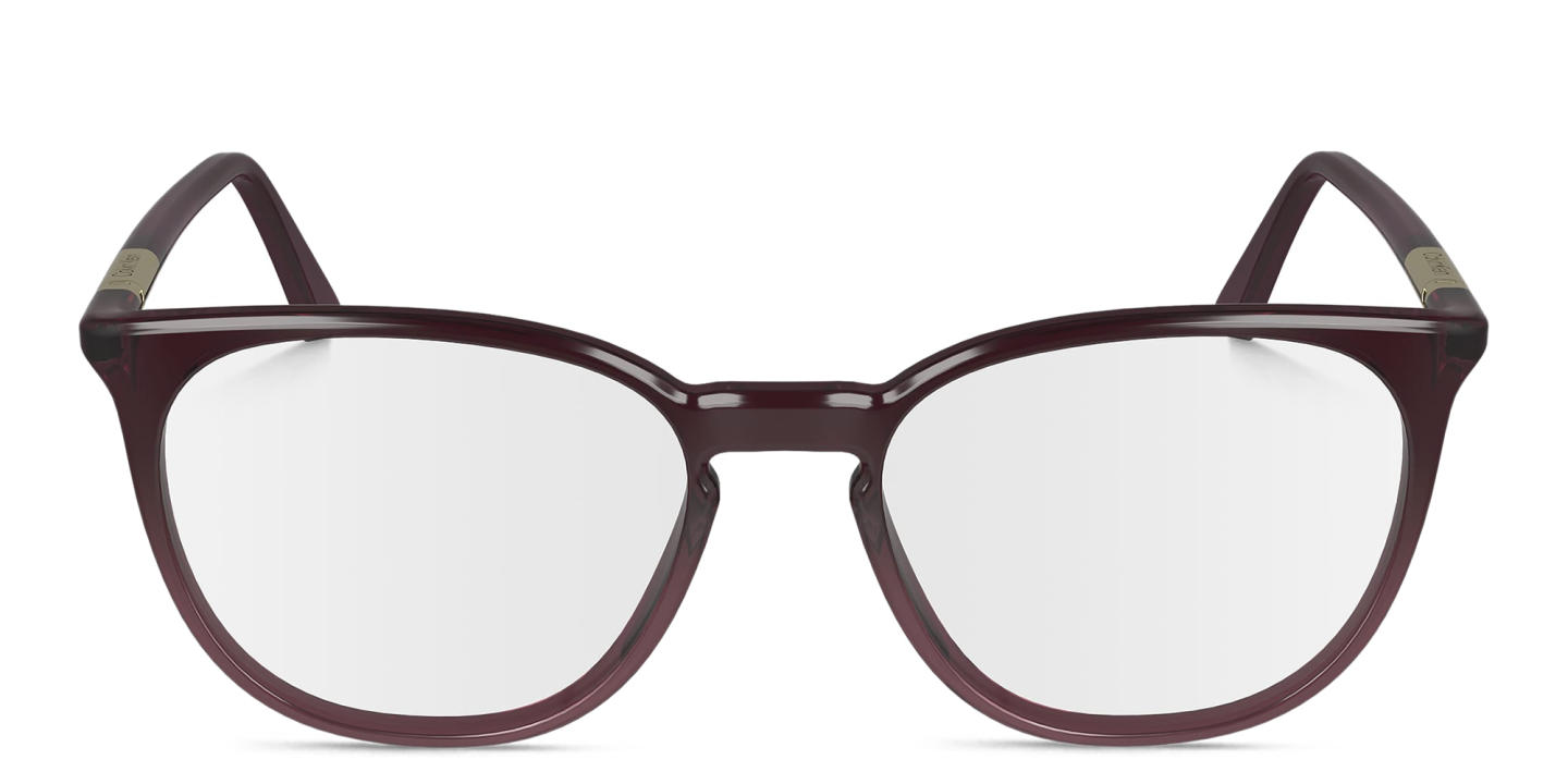 Shop Calvin Klein Logo Unisex Round Eyeglasses in Red online.