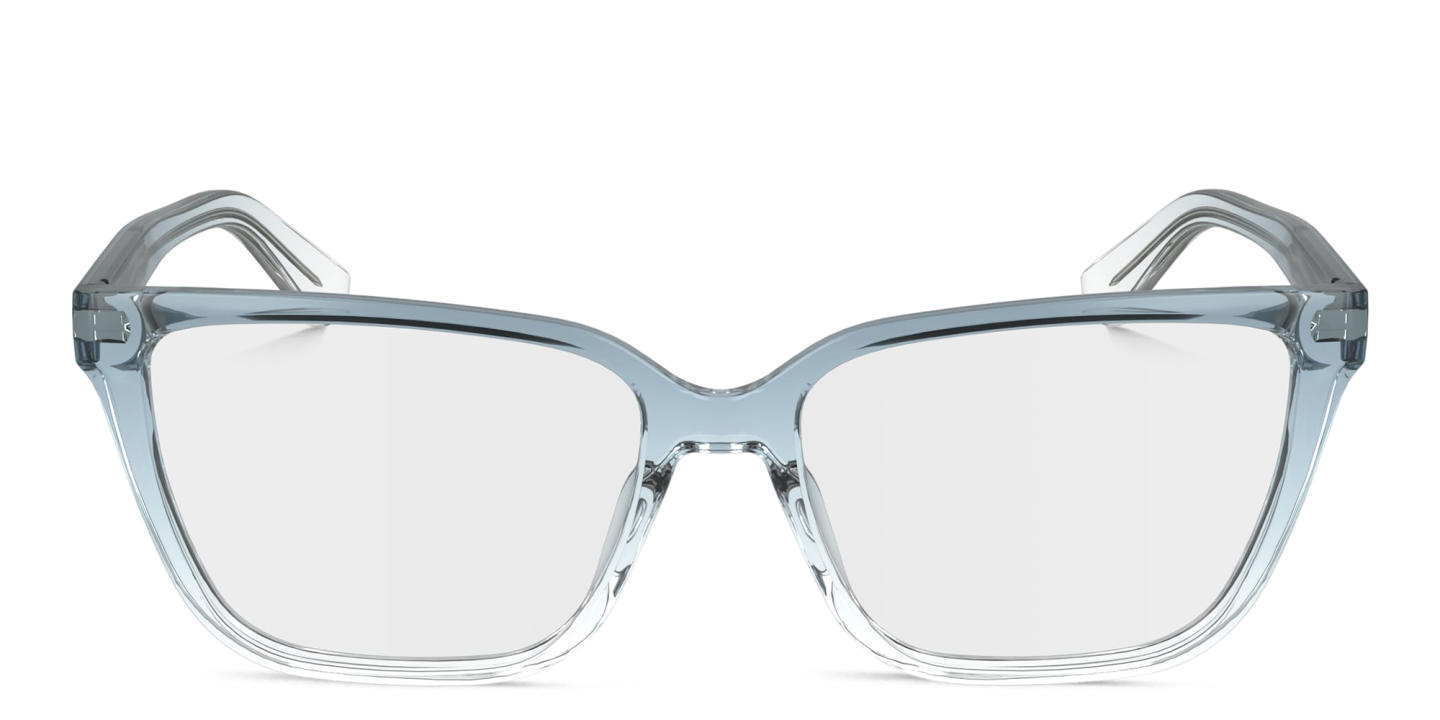 Calvin Klein Logo Rectangle Eyeglasses in Blue – Product Photo 0