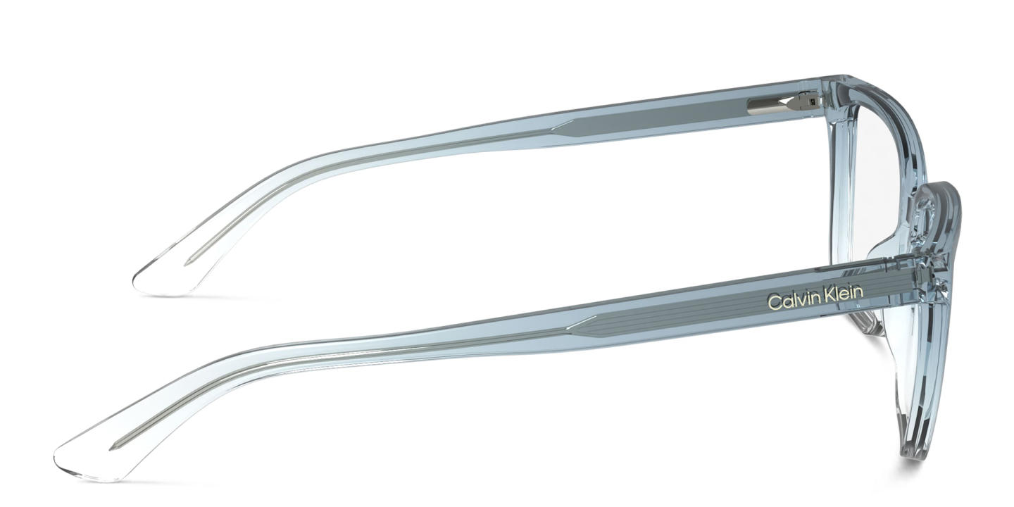 Calvin Klein Logo Rectangle Eyeglasses in Blue – Product Photo 2