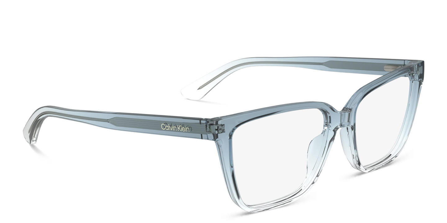 Calvin Klein Logo Rectangle Eyeglasses in Blue – Product Photo 3