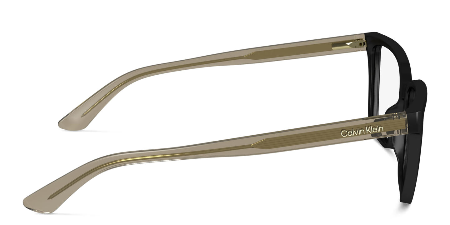 Calvin Klein Logo Rectangle Eyeglasses in Black – Product Photo 2