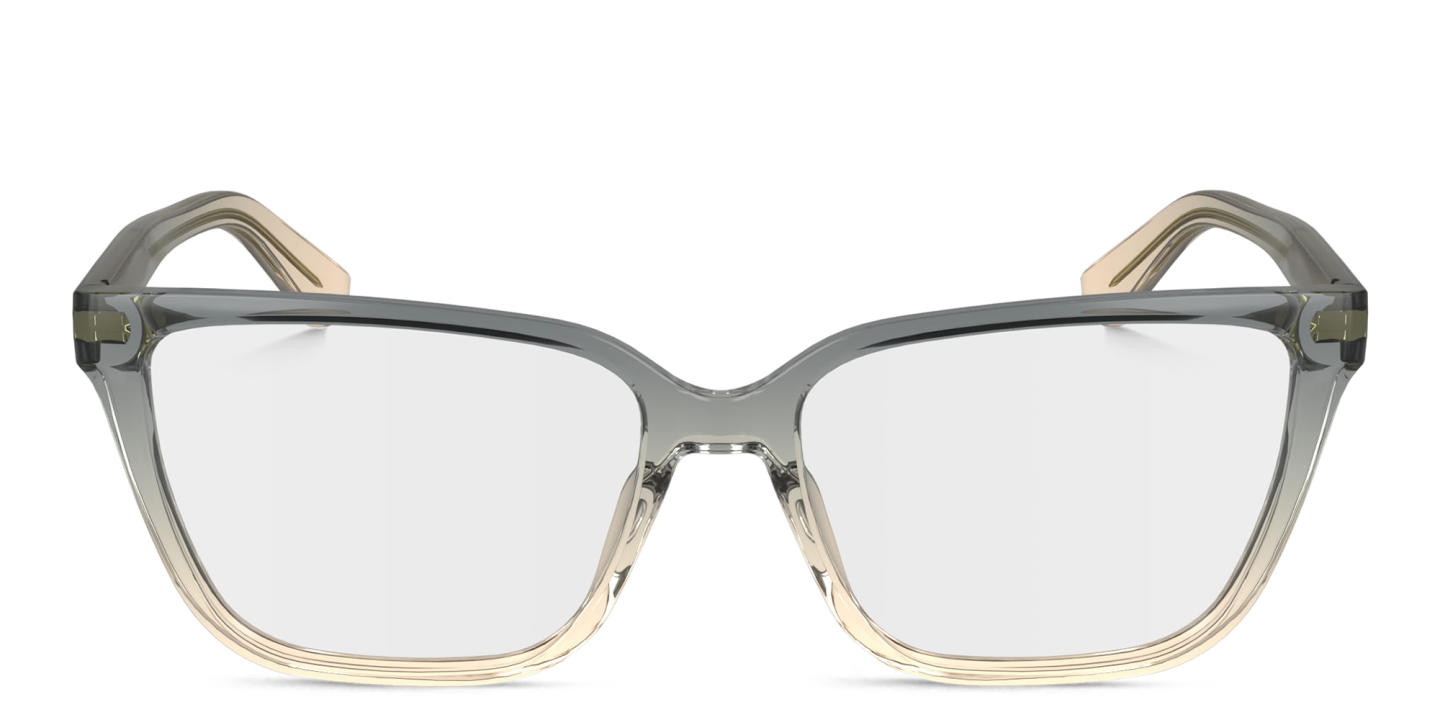 Calvin Klein Logo Rectangle Eyeglasses in Grey – Product Photo 0