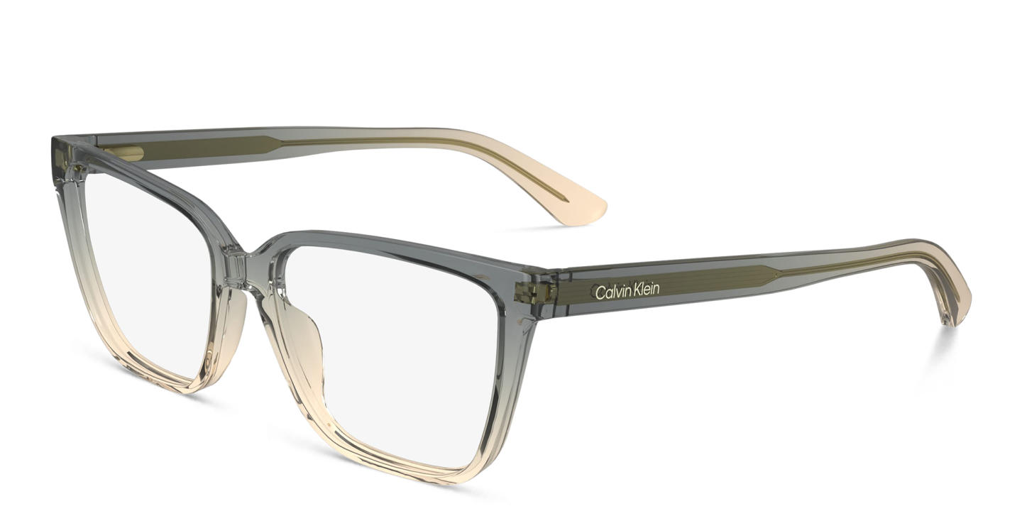 Calvin Klein Logo Rectangle Eyeglasses in Grey – Product Photo 1
