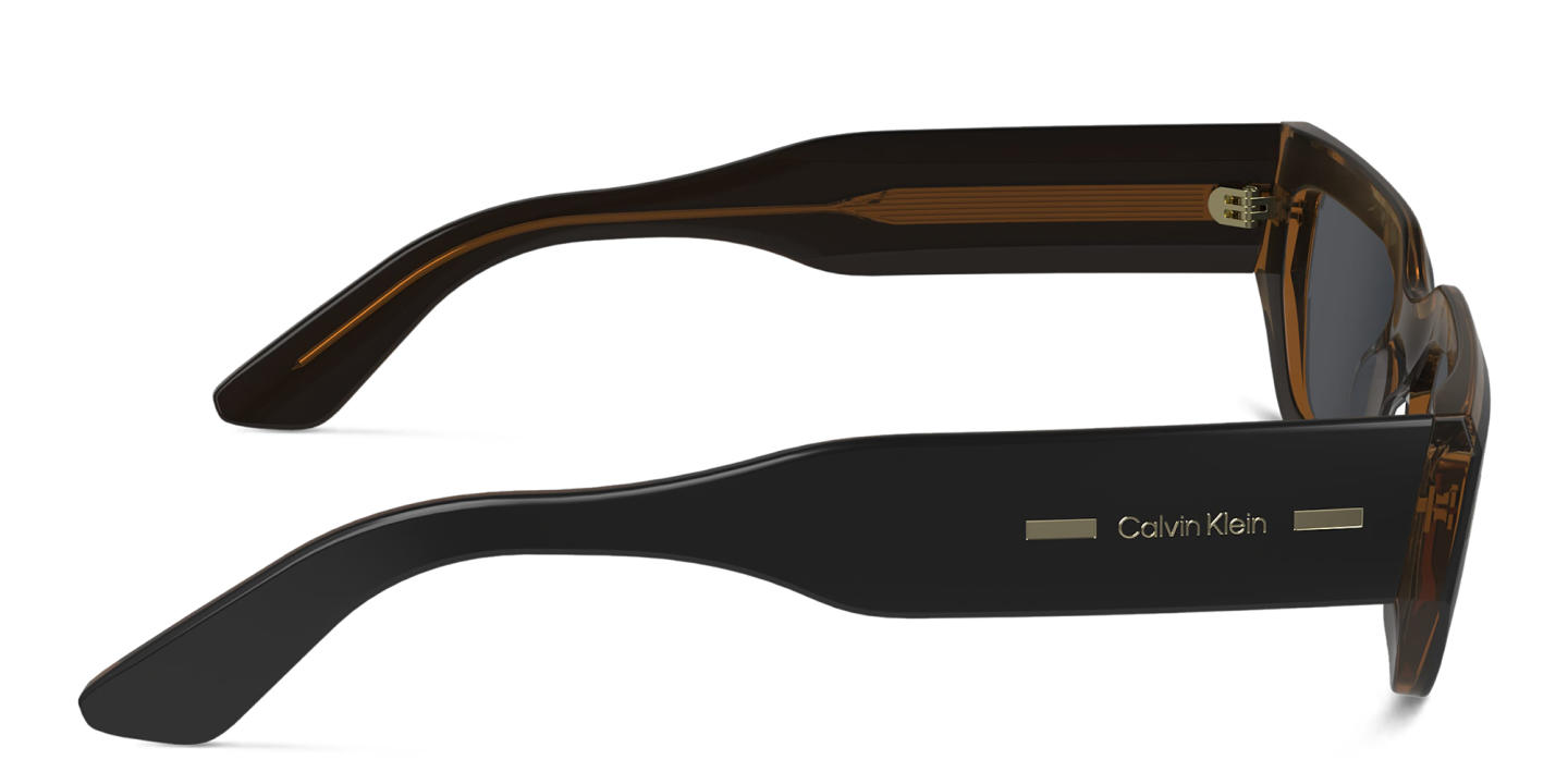 Calvin Klein Logo Unisex Rectangle Sunglasses in Black – Product Photo 2