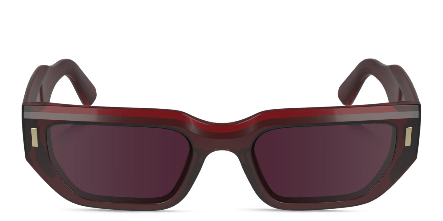 Calvin Klein Logo Unisex Rectangle Sunglasses in Red – Product Photo 0