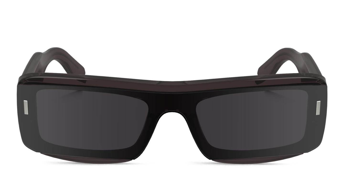 Shop Calvin Klein Logo Unisex Rectangle Sunglasses in Purple online.