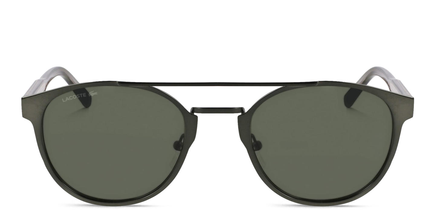 Shop Lacoste Logo Round Sunglasses in Brown online.