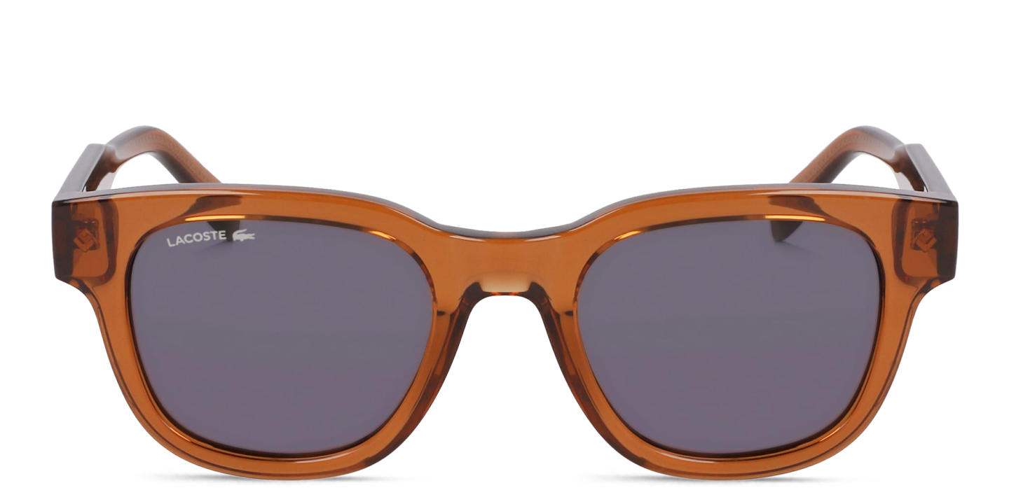 Lacoste Logo Unisex Round Sunglasses in Brown – Product Photo 0