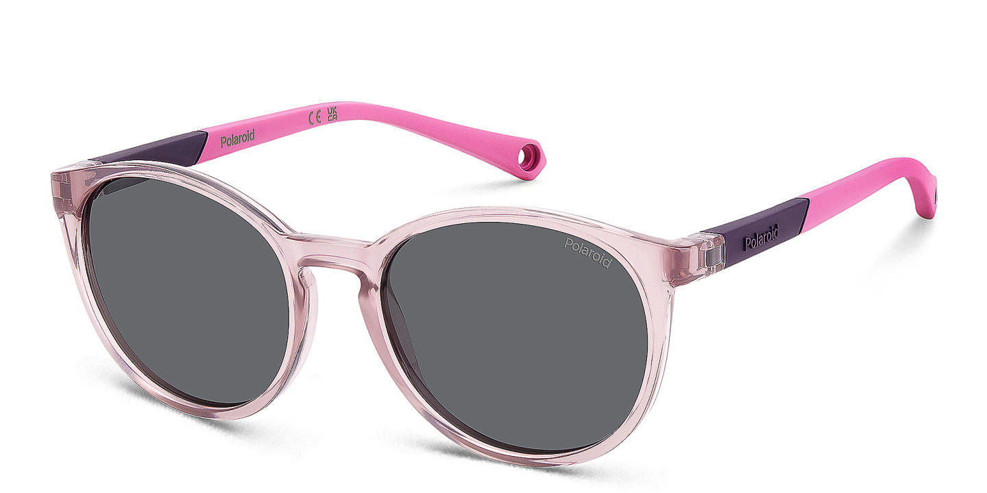 Polaroid Kids Logo Kids Round Sunglasses in Pink – Product Photo 1