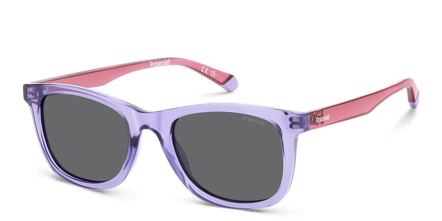 Polaroid Kids Logo Kids Square Sunglasses in Purple – Product Photo 1