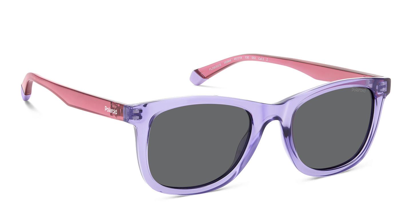 Polaroid Kids Logo Kids Square Sunglasses in Purple – Product Photo 3