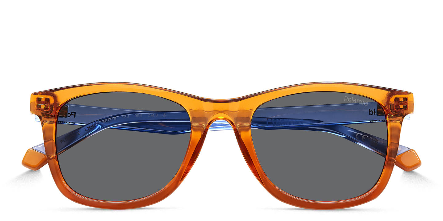 Polaroid Kids Logo Kids Square Sunglasses in Orange – Product Photo 2