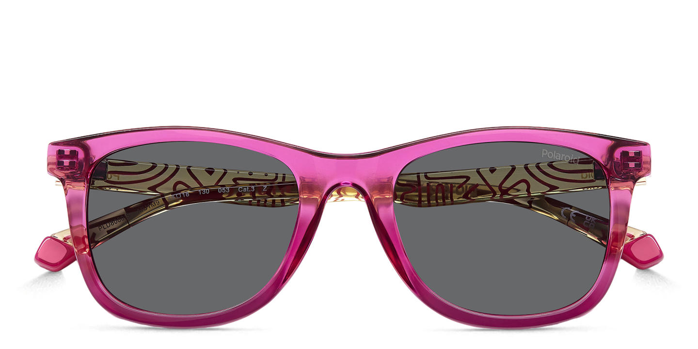 Polaroid Kids Logo Kids Square Sunglasses in Pink – Product Photo 2