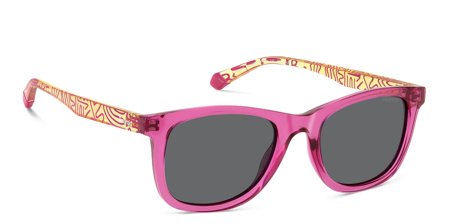 Polaroid Kids Logo Kids Square Sunglasses in Pink – Product Photo 3