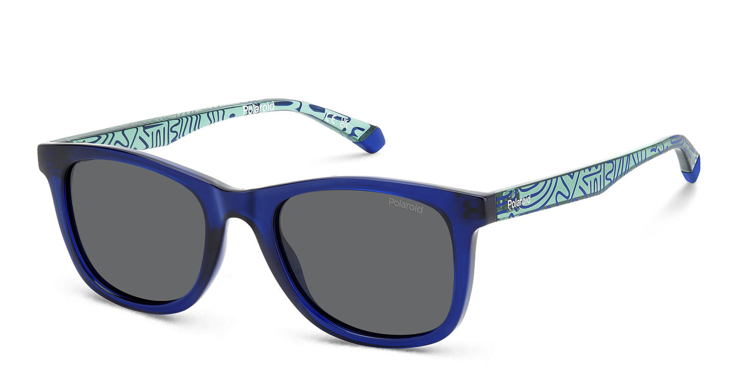 Polaroid Kids Logo Kids Square Sunglasses in Blue – Product Photo 1