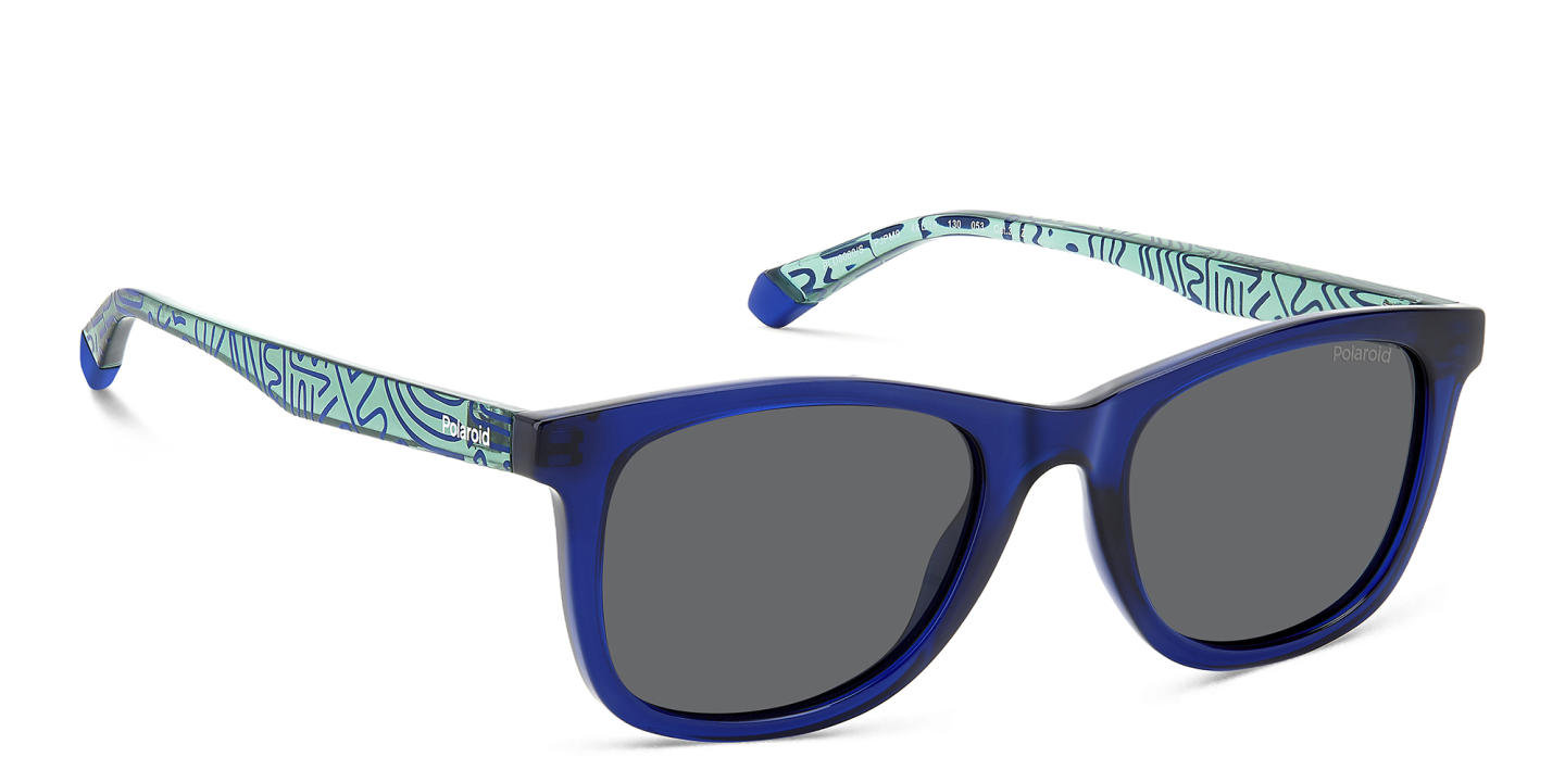 Polaroid Kids Logo Kids Square Sunglasses in Blue – Product Photo 3