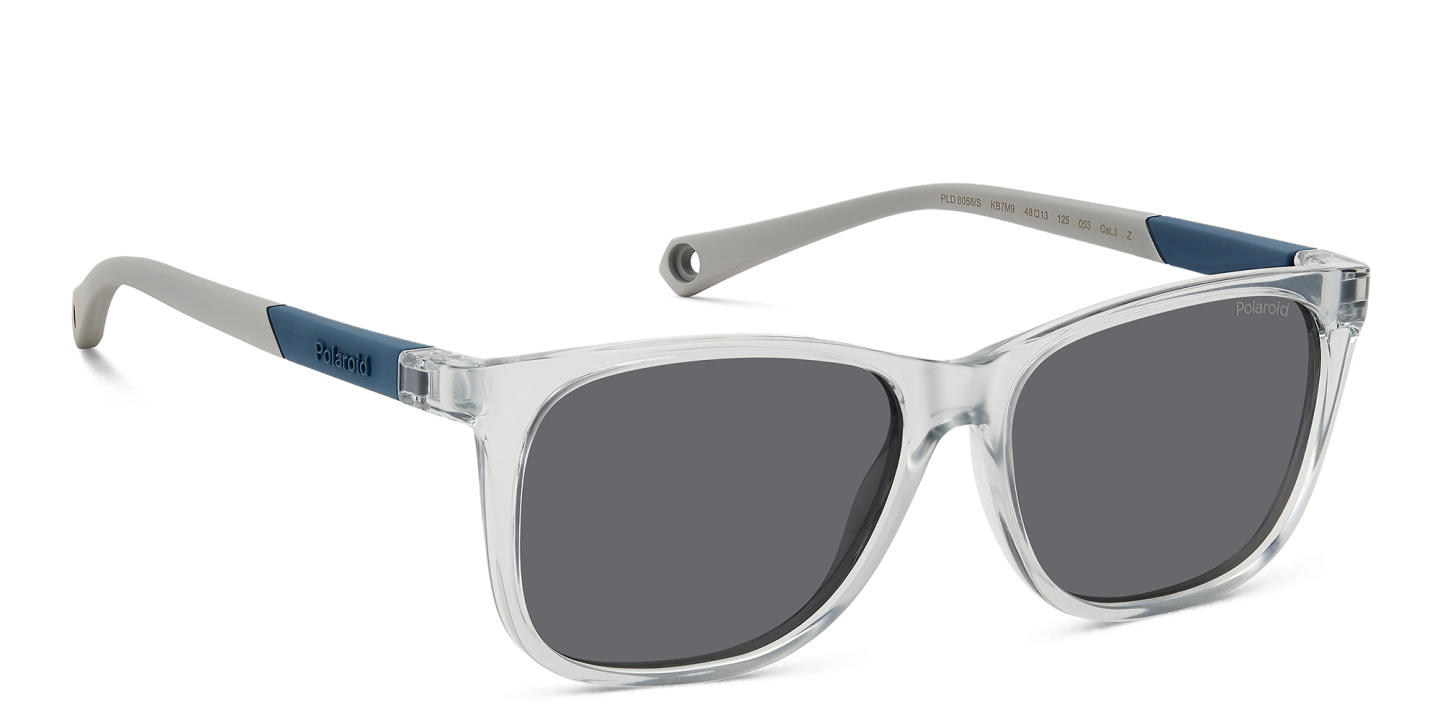 Polaroid Kids Logo Kids Square Sunglasses in Grey – Product Photo 3