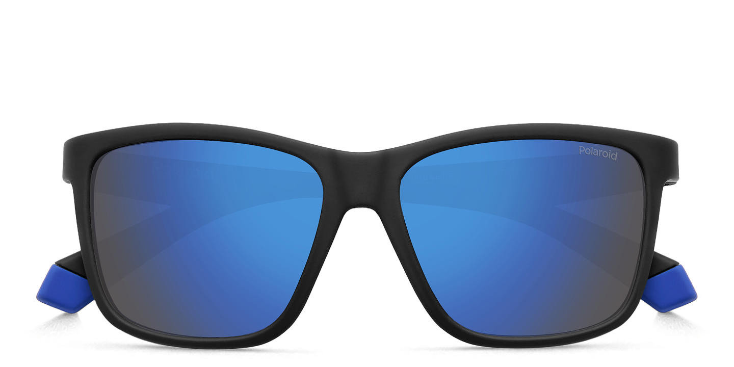 Polaroid Kids Logo Kids Rectangle Sunglasses in Black – Product Photo 2