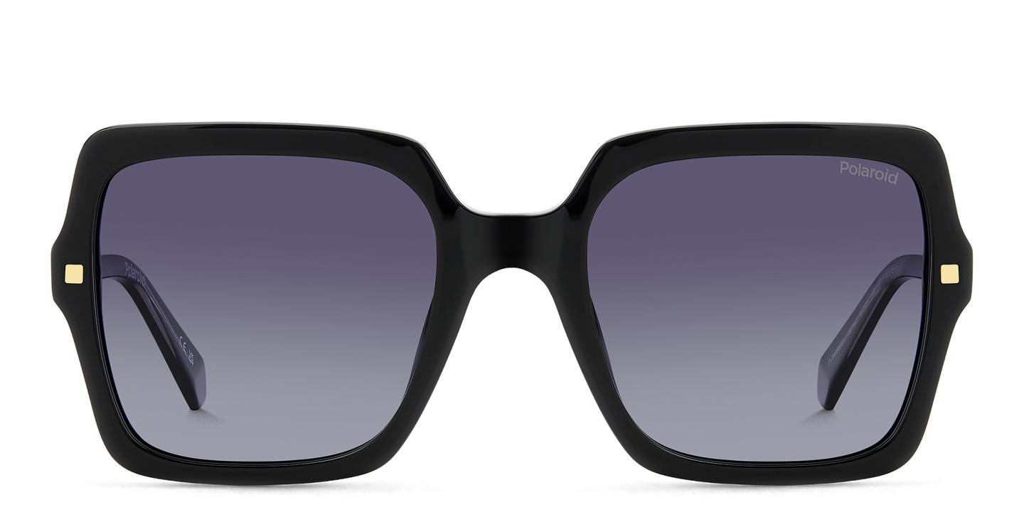 نظارات شمسية مربّعة كبيرة بشعار العلامة من بولارويد بلون أسود - صورة المنتج 0