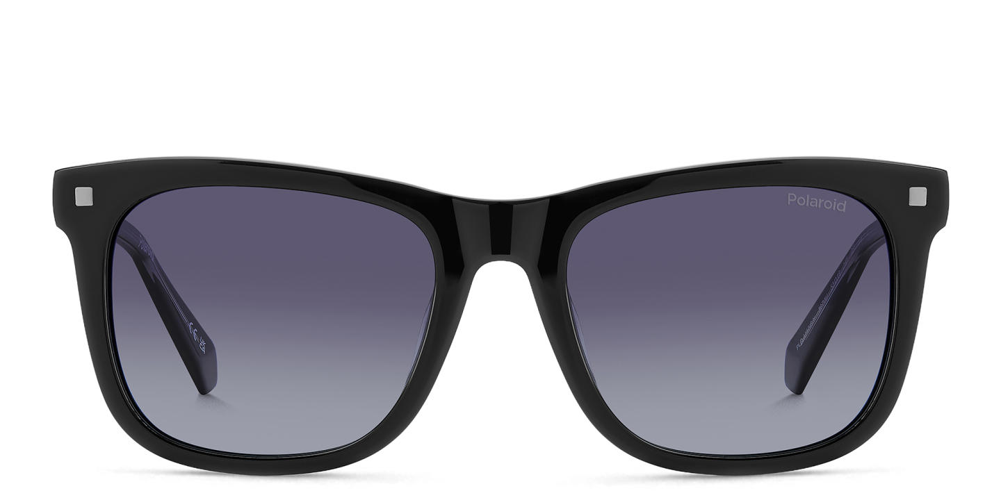 Polaroid Logo Unisex Square Sunglasses in Black – Product Photo 0
