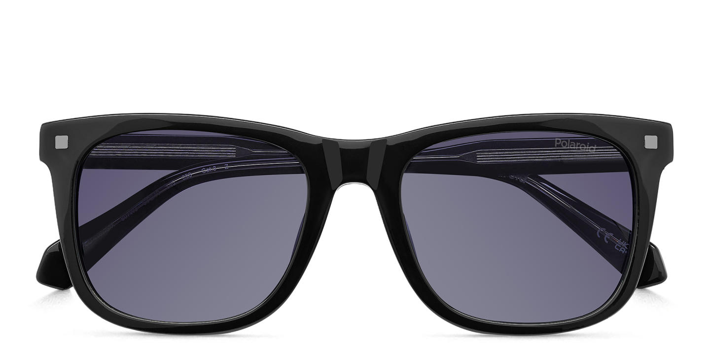 Shop Polaroid Logo Unisex Square Sunglasses in Black online.