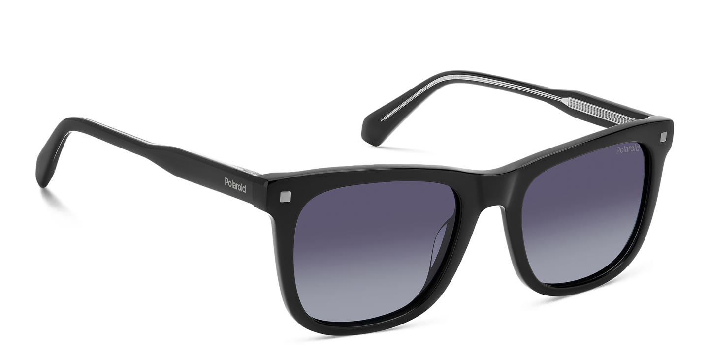 Shop Polaroid Logo Unisex Square Sunglasses in Black online.