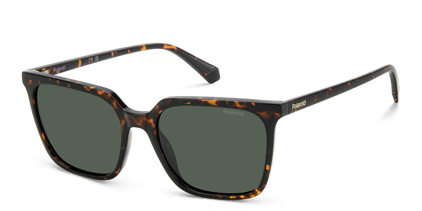 Polaroid Logo Square Sunglasses in Havana – Product Photo 1