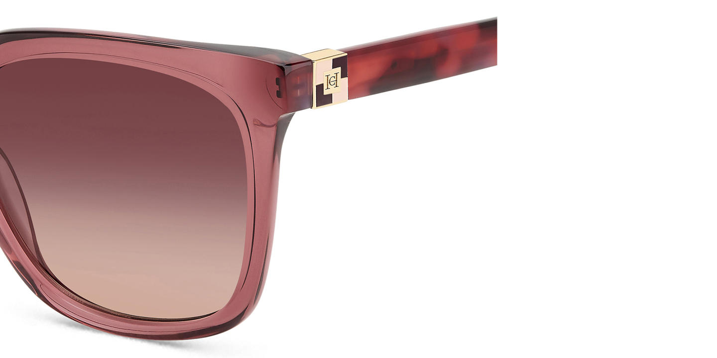 Shop Carolina Herrera Logo Square Sunglasses in Pink online.