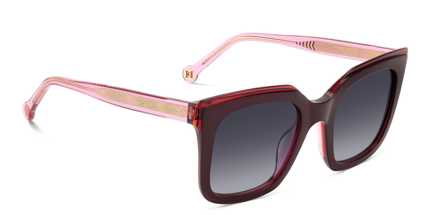 Carolina Herrera Logo Square Sunglasses in Red – Product Photo 3