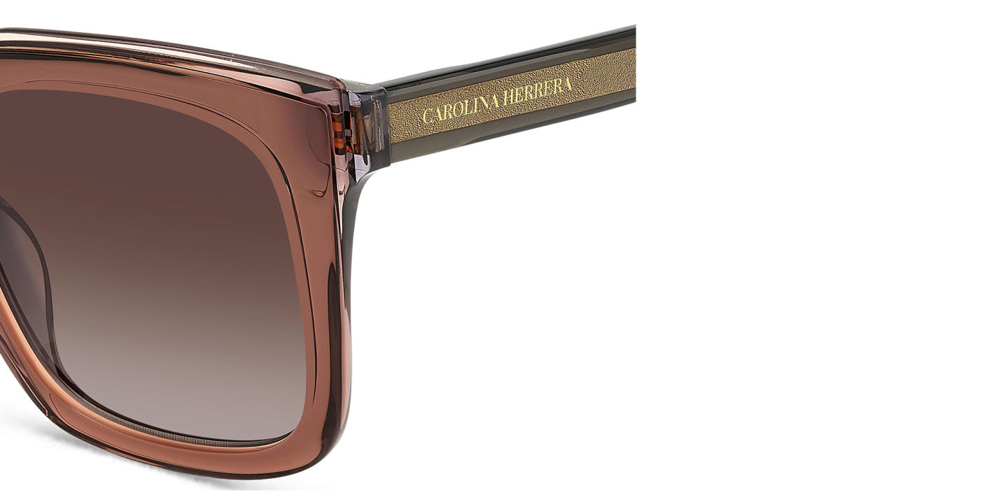Carolina Herrera Logo Square Sunglasses in Brown – Product Photo 2