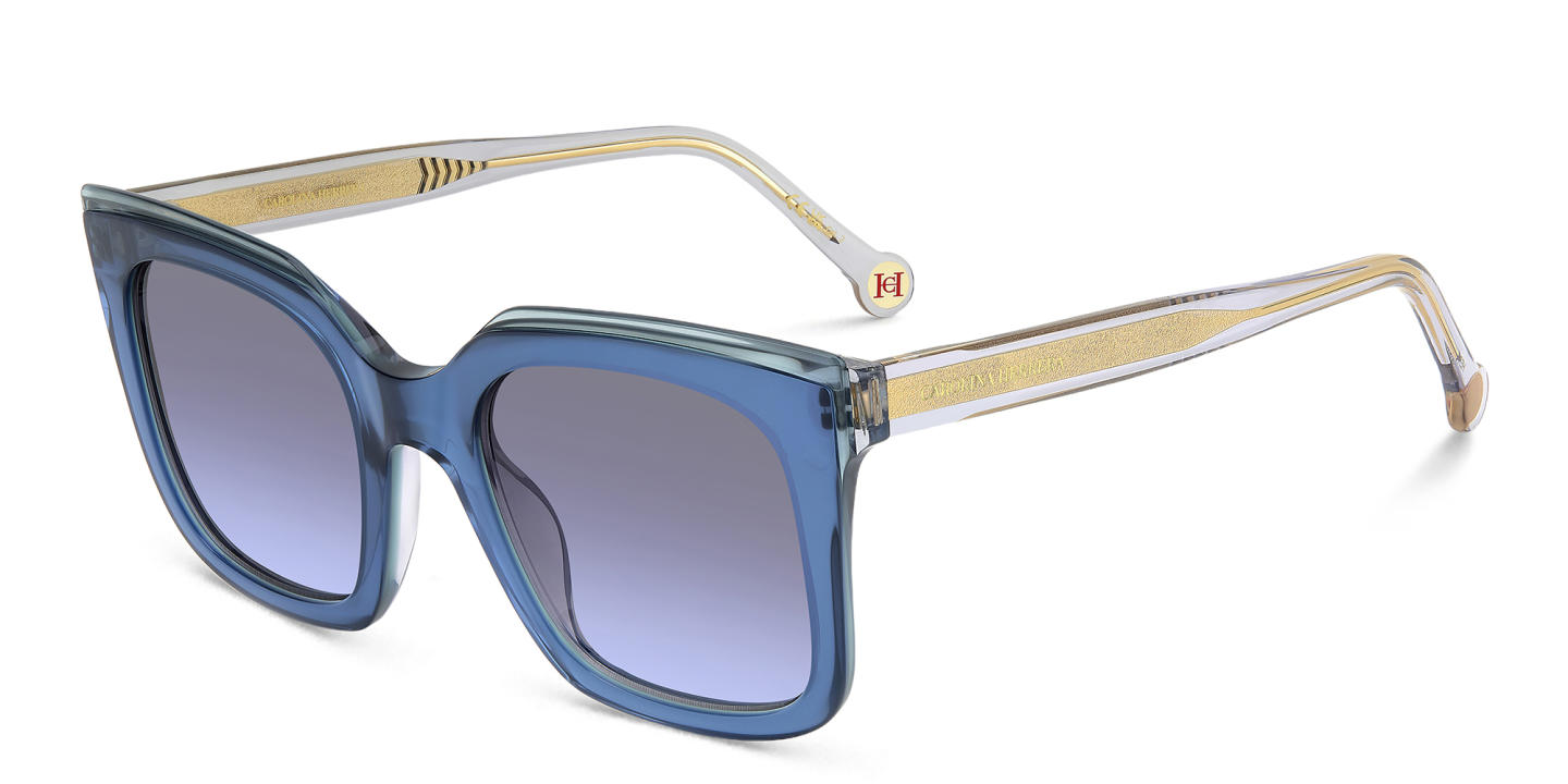 Carolina Herrera Logo Square Sunglasses in Blue – Product Photo 1