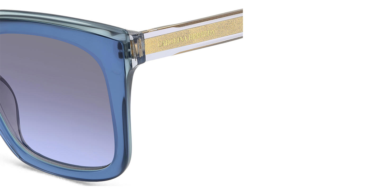 Carolina Herrera Logo Square Sunglasses in Blue – Product Photo 2