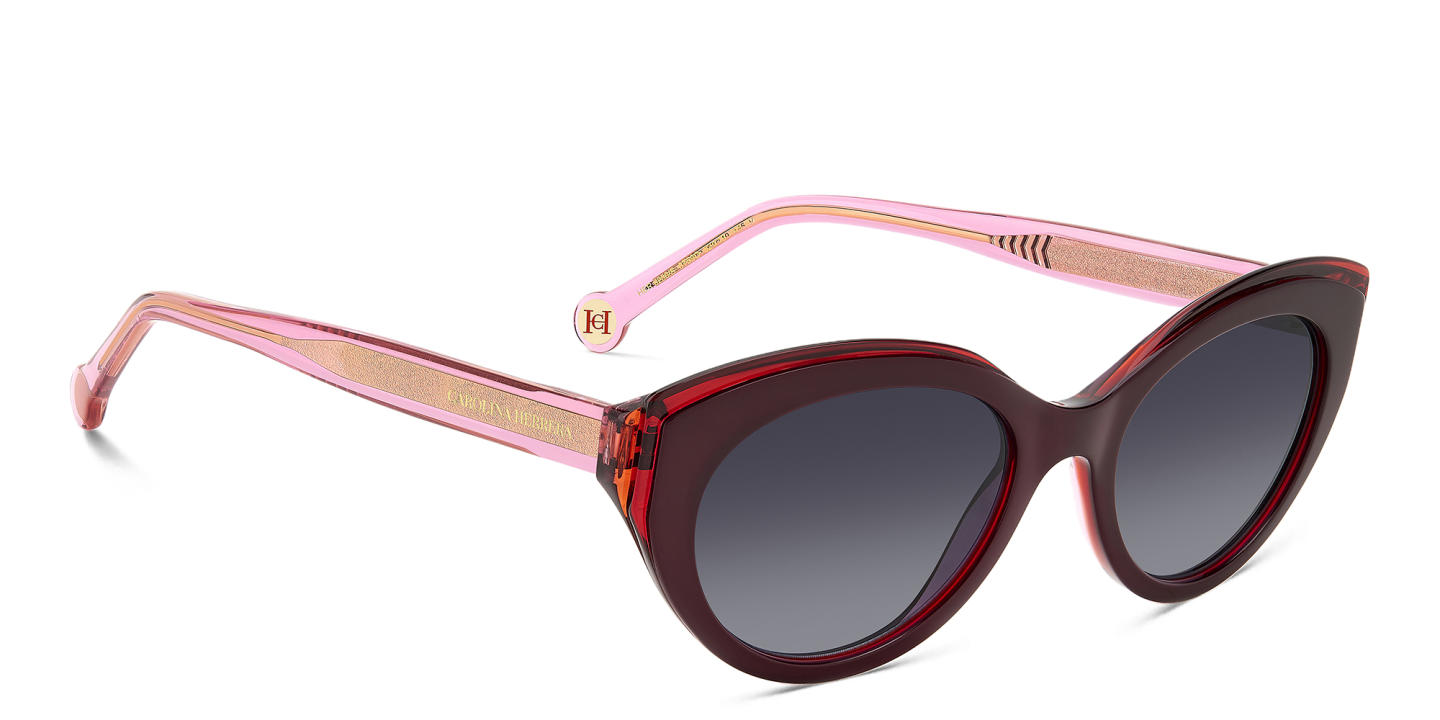 Carolina Herrera Logo Cat-Eye Sunglasses in Red – Product Photo 3