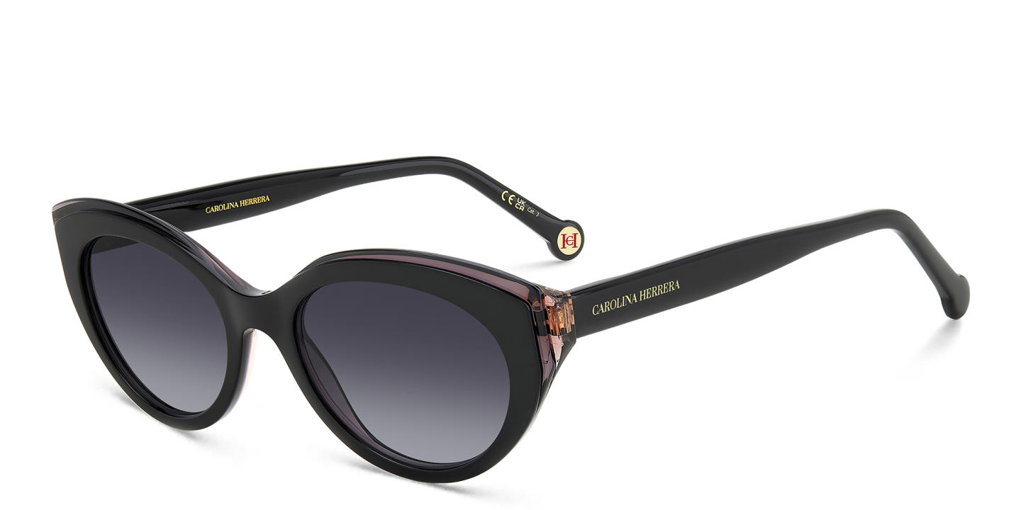 Carolina Herrera Logo Cat-Eye Sunglasses in Black – Product Photo 1