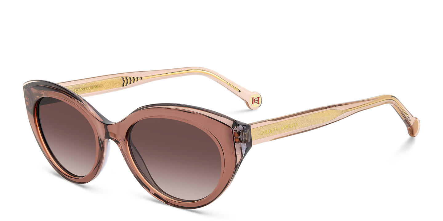 Carolina Herrera Logo Cat-Eye Sunglasses in Brown – Product Photo 1