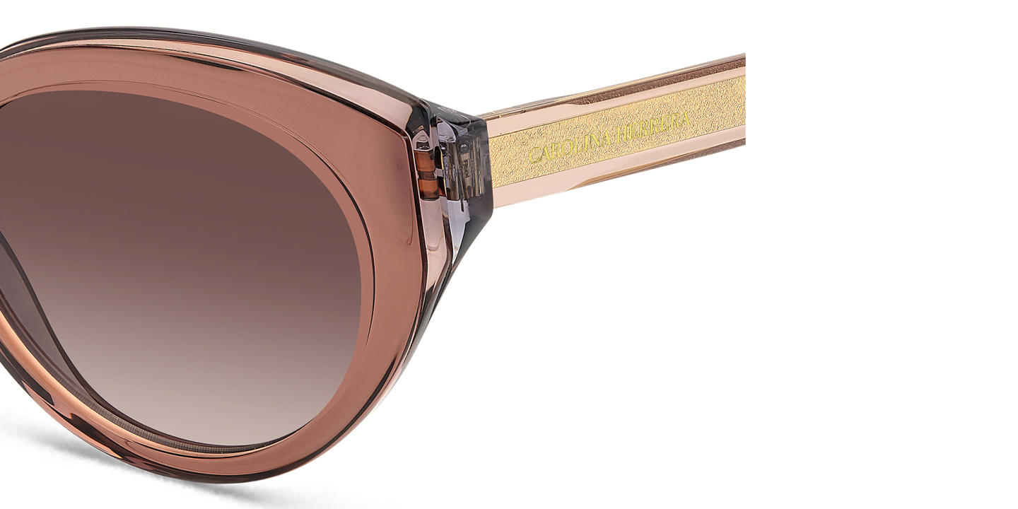 Carolina Herrera Logo Cat-Eye Sunglasses in Brown – Product Photo 2
