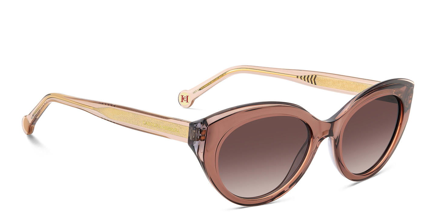 Carolina Herrera Logo Cat-Eye Sunglasses in Brown – Product Photo 3