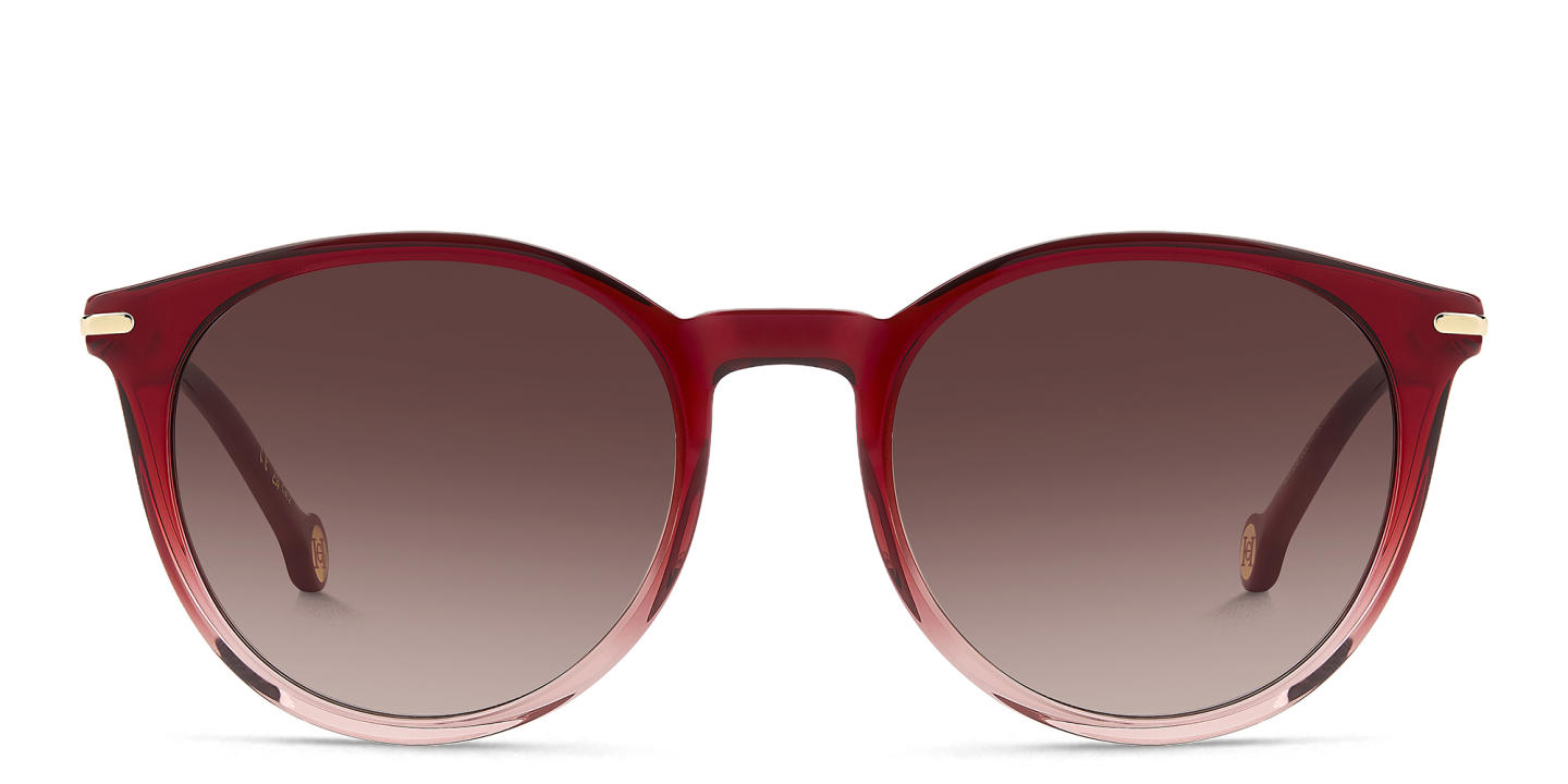 Carolina Herrera Logo Round Sunglasses in Red – Product Photo 0