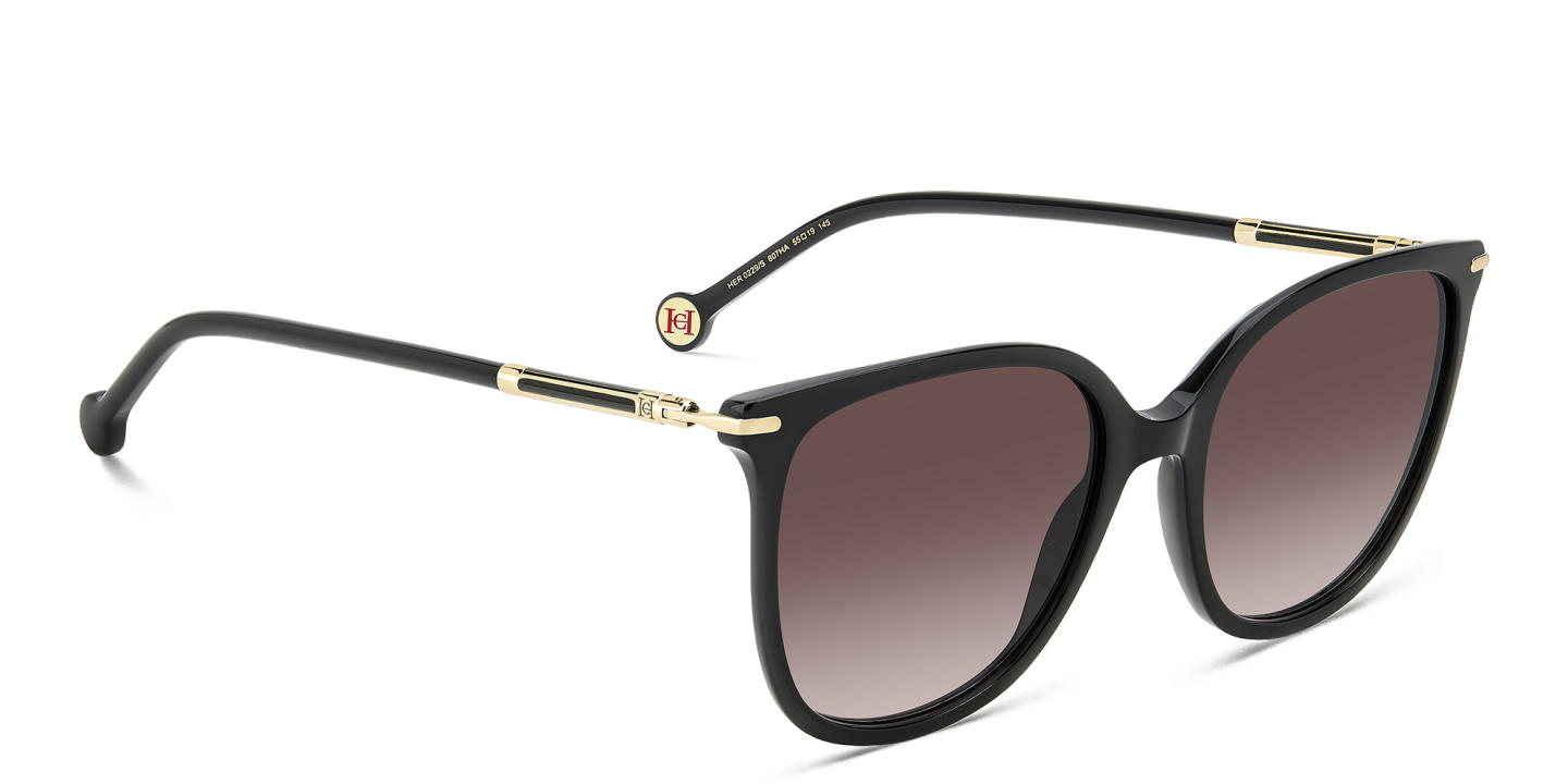 Carolina Herrera Logo Square Sunglasses in Black – Product Photo 3