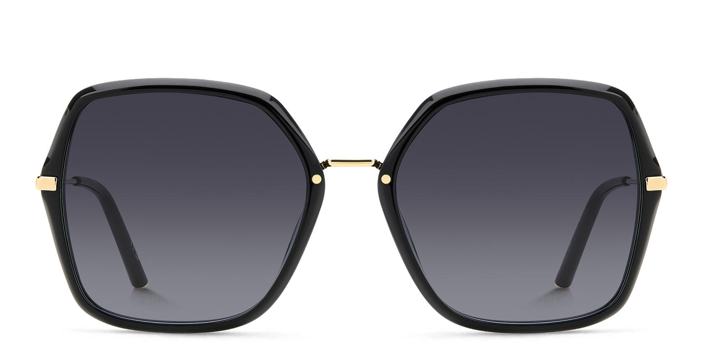 Carolina Herrera Bow Motif Oversized Square Sunglasses in Black – Product Photo 0
