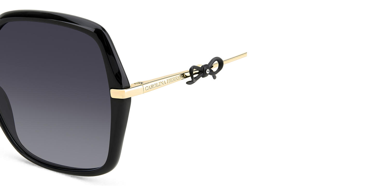Carolina Herrera Bow Motif Oversized Square Sunglasses in Black – Product Photo 2