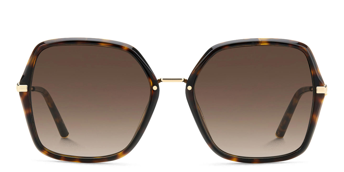 Carolina Herrera Bow Motif Oversized Square Sunglasses in Havana – Product Photo 0