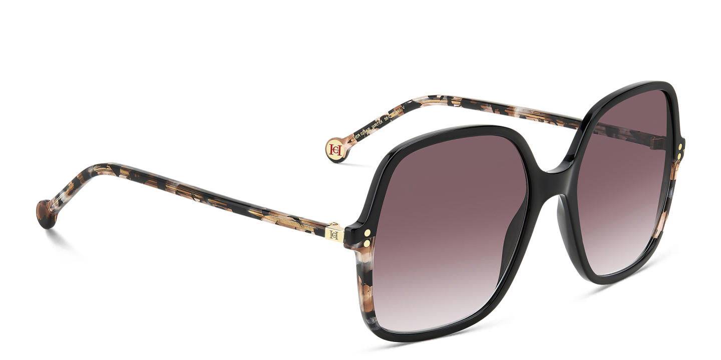 Carolina Herrera Logo Oversized Square Sunglasses in Black – Product Photo 3