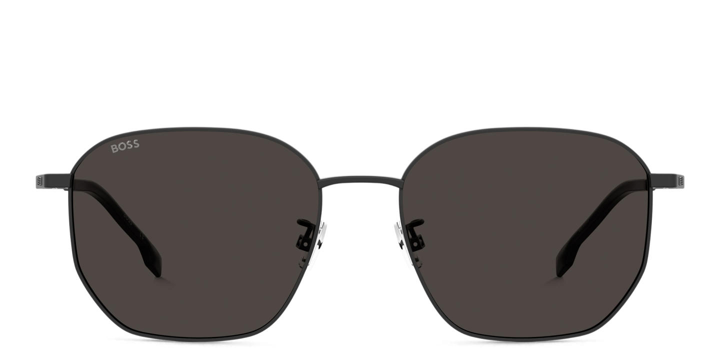 Shop Hugo Boss Logo Irregular Sunglasses in Black online.