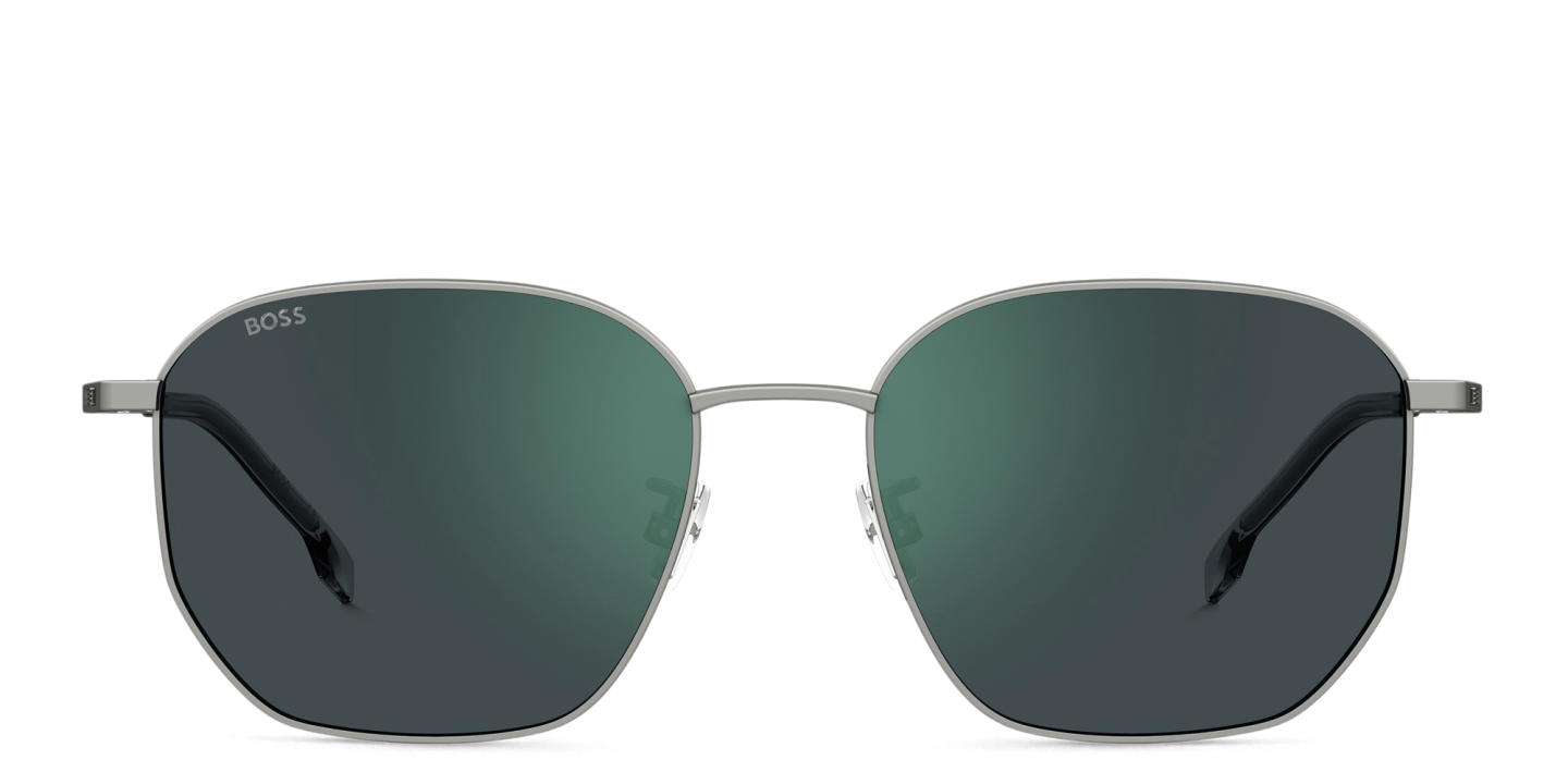 Shop Hugo Boss Logo Irregular Sunglasses in Silver online.