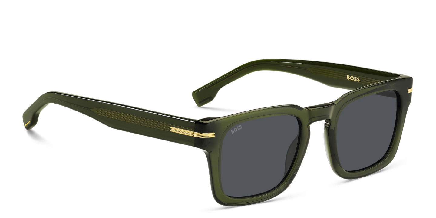 Hugo Boss Logo Square Sunglasses in Green – Product Photo 3