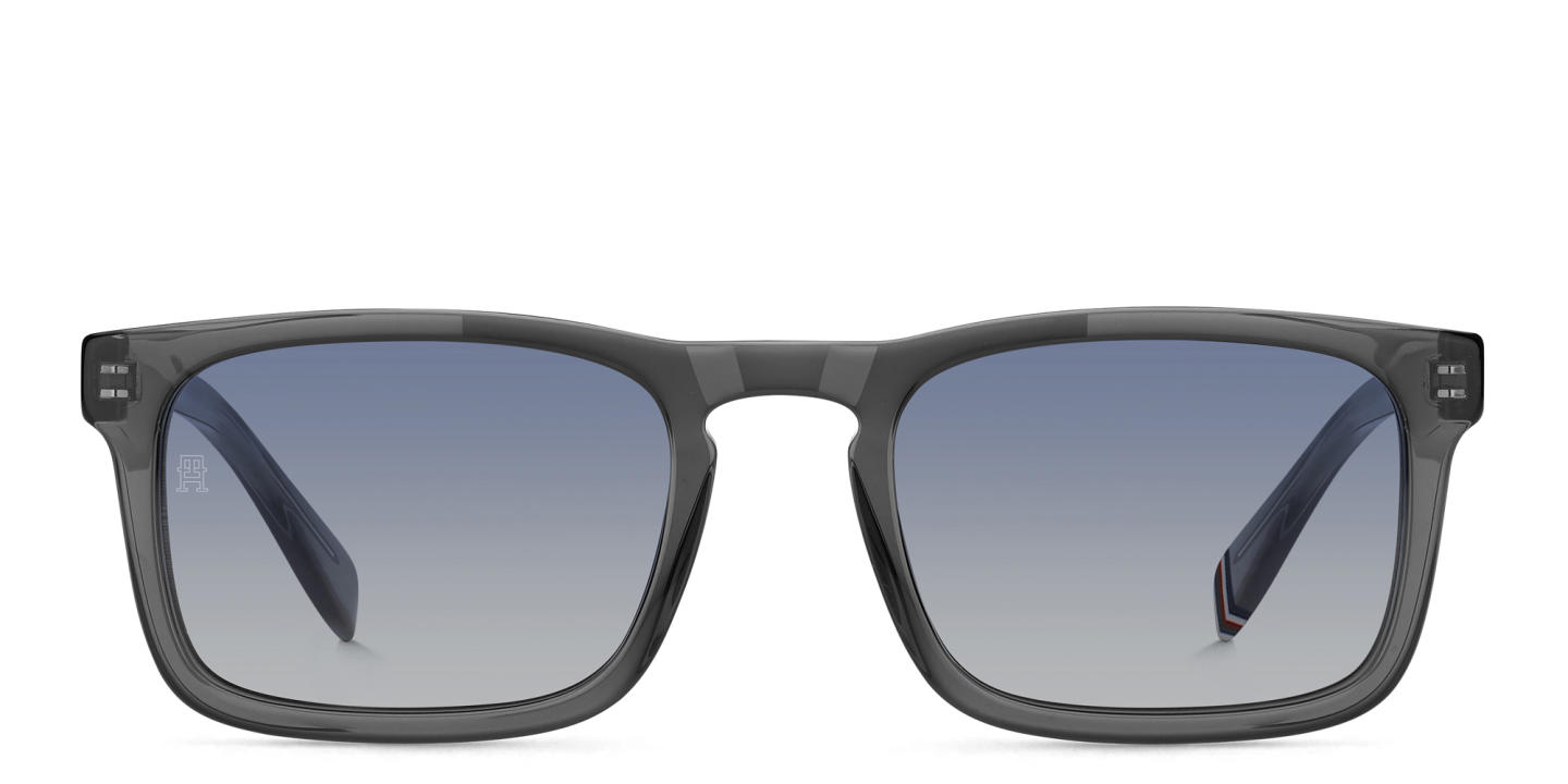 Tommy Hilfiger Logo Rectangle Sunglasses in Grey – Product Photo 0